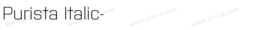 Purista Italic字体转换